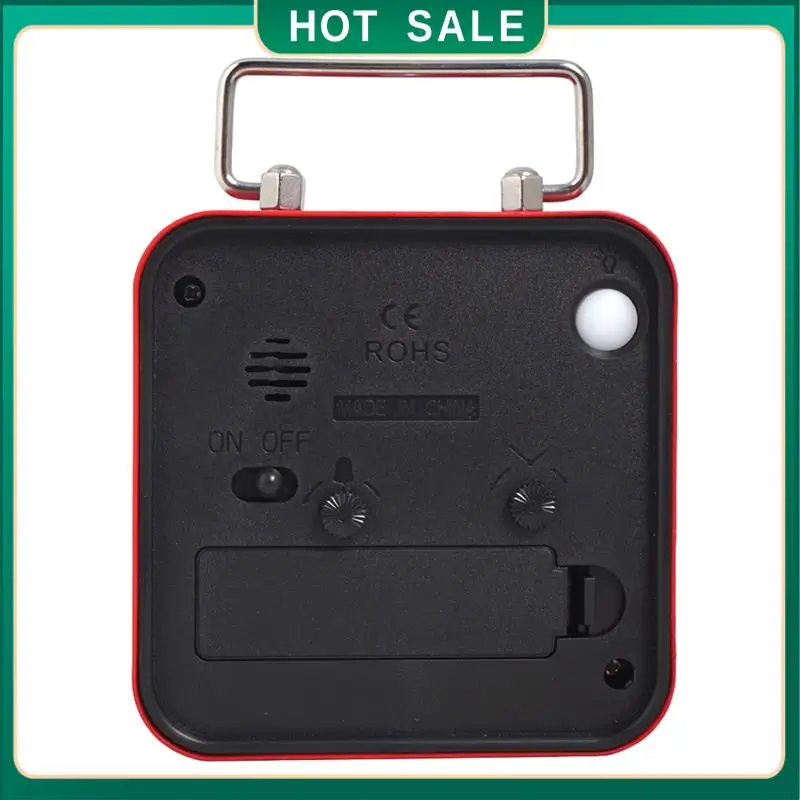 ساعة منبه مربعة معدنية صغيرة من My Home، ساعة صامتة لسطح المكتب، ساعة كوارتز مضيئة للنوم للطلاب #1