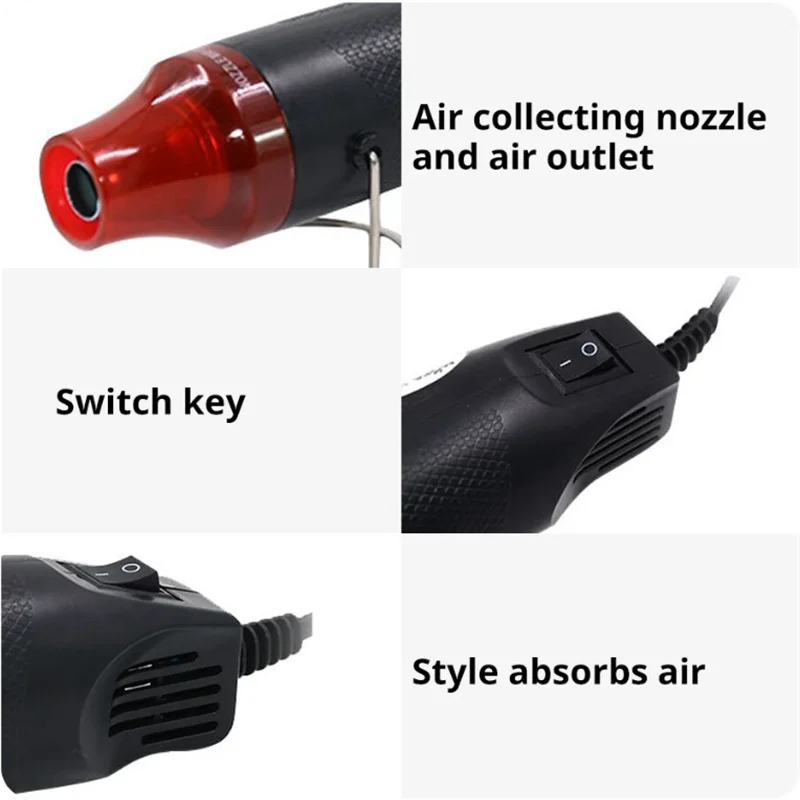 220/110V Hot Air Gun DIY Tool Heat Electric Power Tool Mini Soldering Temperature Crafts Blower with Supporting Seat Shrink image 6