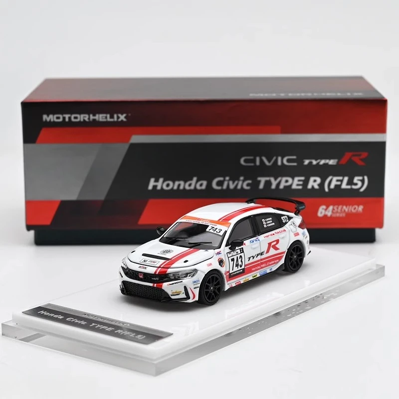 

MH 1:64 Type R Civic FL5 Honda Модель автомобиля из сплава для офиса, спальни, коллекция игрушек, модель, украшения, рождественский подарок для мальчика