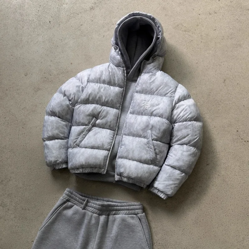 2026New للجنسين خمر الهيب هوب سترة قطن-الشارع الشهير المطرزة شعار فضفاض صالح معطف الشتاء الخريف الشتاء الشتاء سترة الرجال