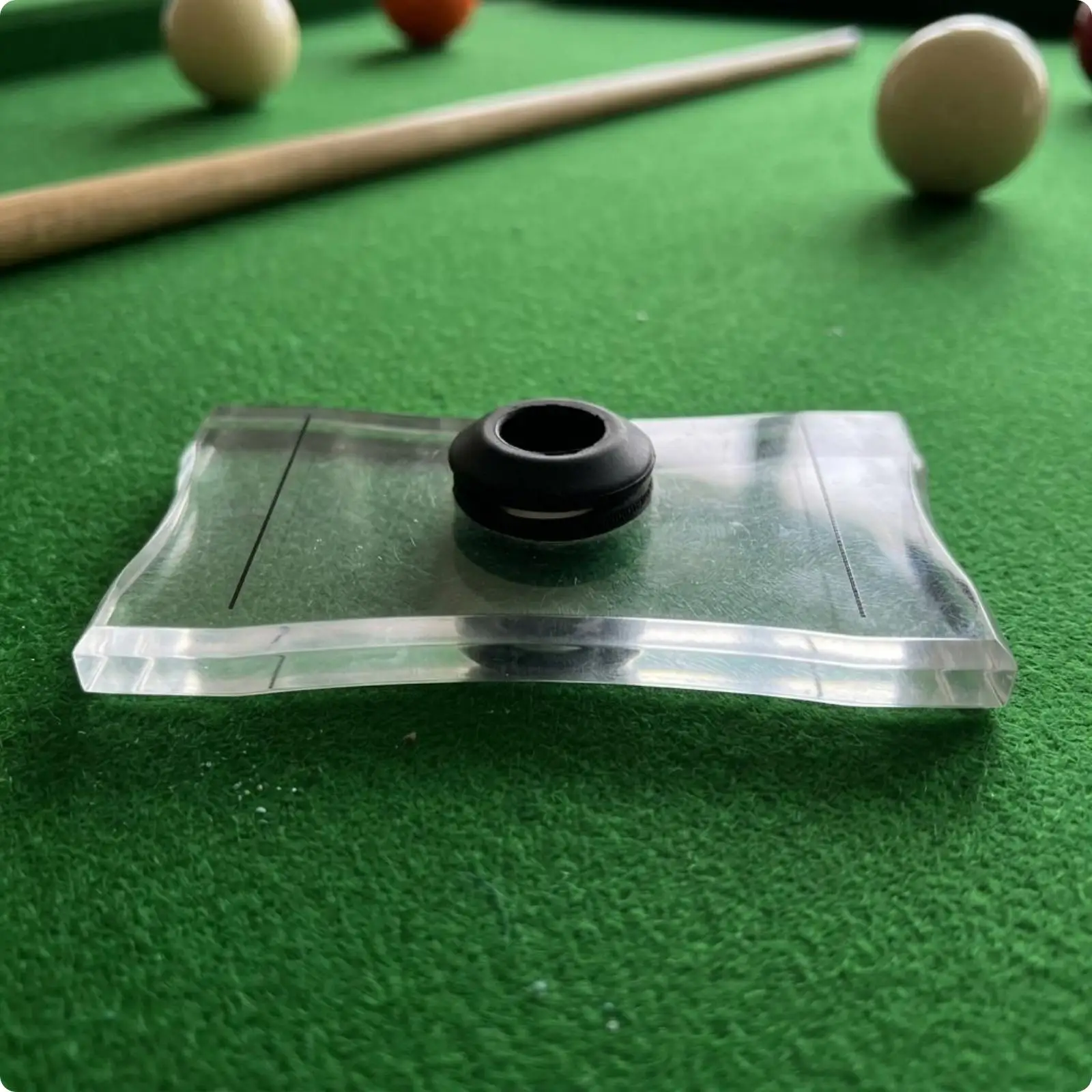 Golf Training Aid Acrylic Visual Reference Accessory for Billiard Stroke Exerciser and Cue Setup Precision