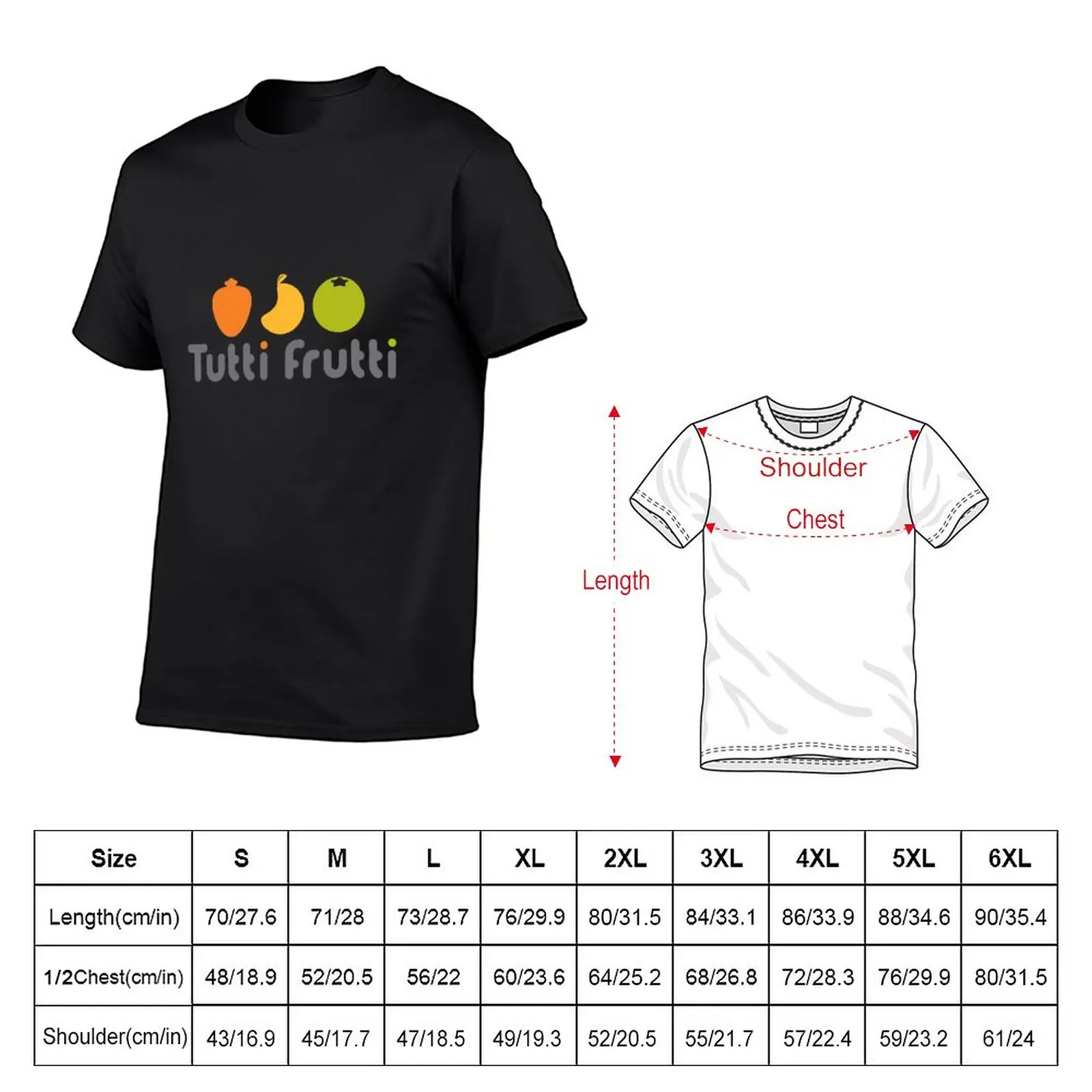 New Tutti Frutti Frozen Yogurt Cafe T-Shirt black t shirt T-shirt short kawaii clothes men clothing