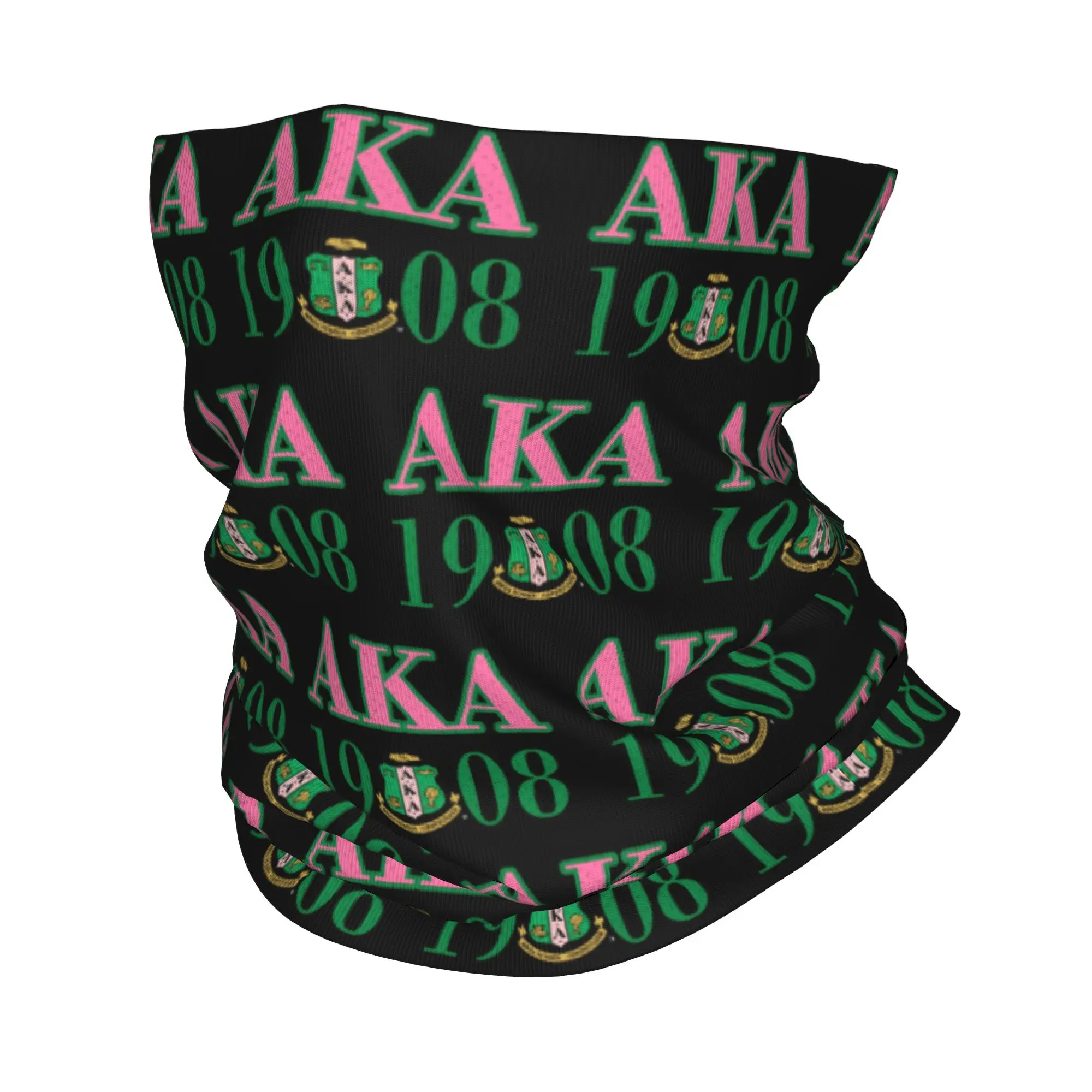 Custom AKA The First Historically African Sorority  Neck Gaiter Women Men UV Protection Winter  Bandana Scarf for Cycling