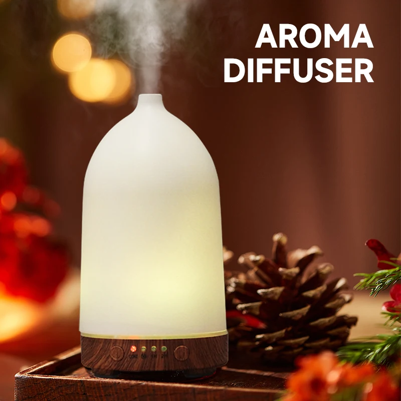 USB Essential Oil Diffuser Plastic Ultrasonic Air Humidifier 100ml Timing Function Aroma Diffuser with Colorful LED Lights