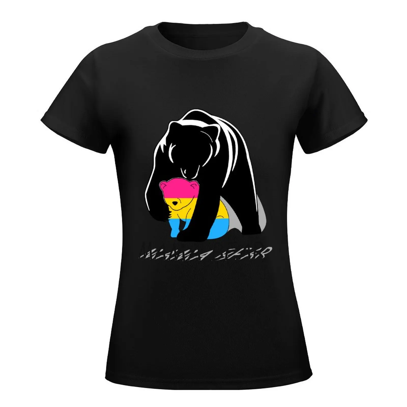 Pansexual Pride Mama Bear T-Shirt vintage clothes lady clothes anime clothes Woman