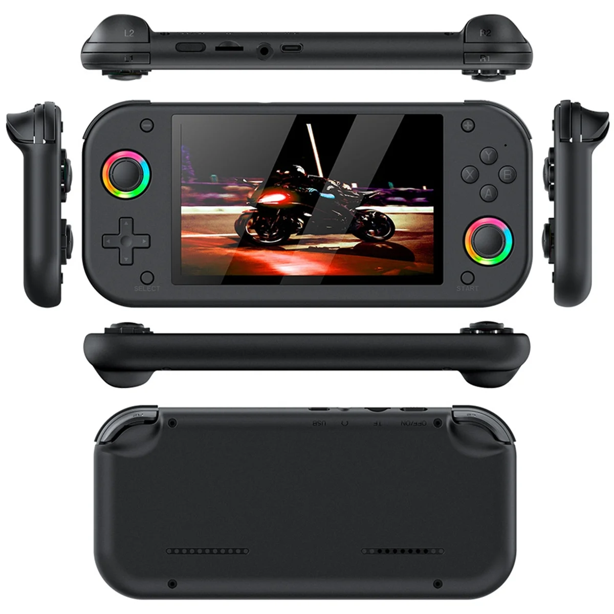 New 3C-M26 Pocket Retro Handheld Video Game Console 64GB 20000+ Games 5.1 Inch IPS Screen 3D Joystick Support 30+ Simulators