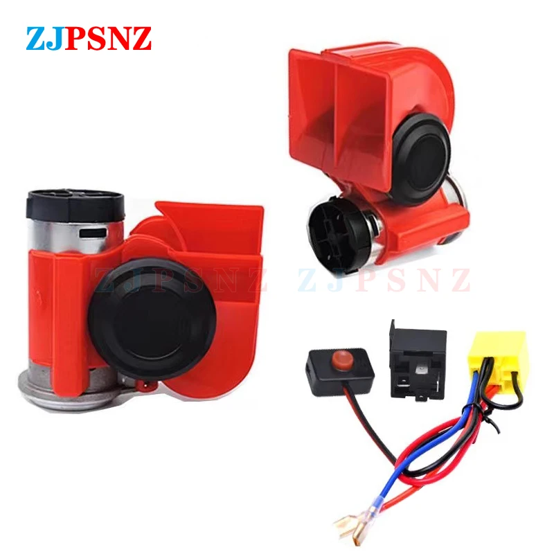 12V 24V Auto Twin Dual Tone Compact Air Hupen Kits für PKW LKW LKW Geländewagen Wohnwagen Boot Twin Twin Tone Super laut wasserdicht – Detail 7
