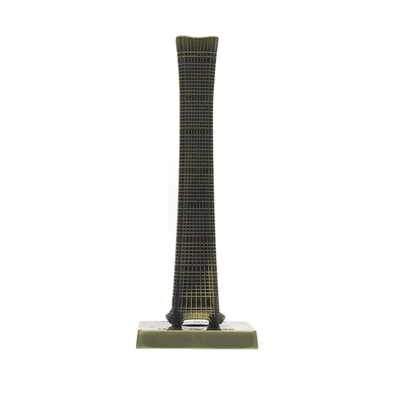 CITIC Tower‌ Models Home Decorations and Ornaments China Travel Souvenirs Figurines Beijing Building Metal House Model