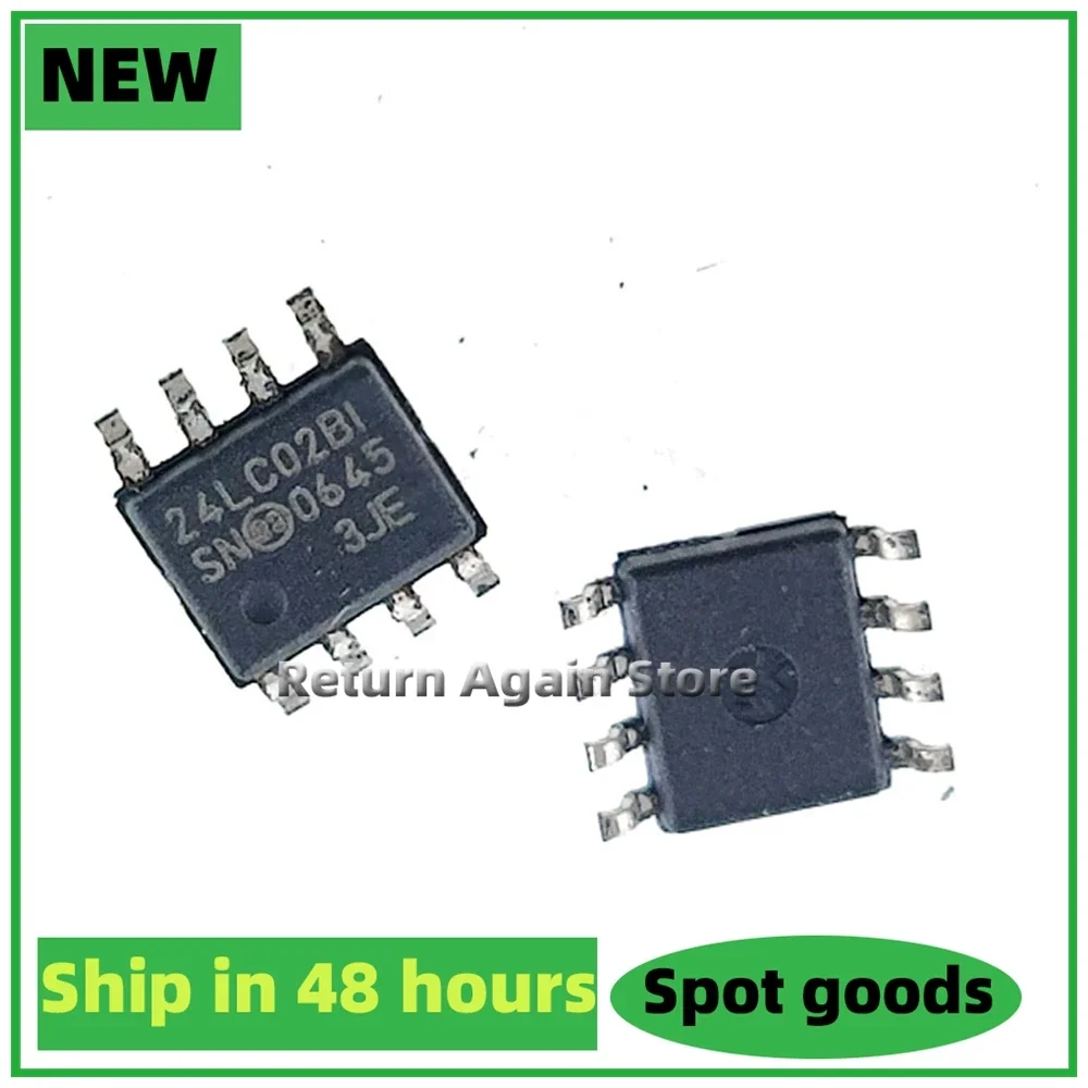 5PCS/LOT 24LC02BI 24LC02B1 24LC02B-I/SN SOP-8 NEW ORIGINAL Programmable memory chip