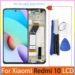 For Xiaomi Redmi 10 LCD Display With Frame Screen Touch 21061119AG 21061119DG 21061119AL Panel Replacement Parts