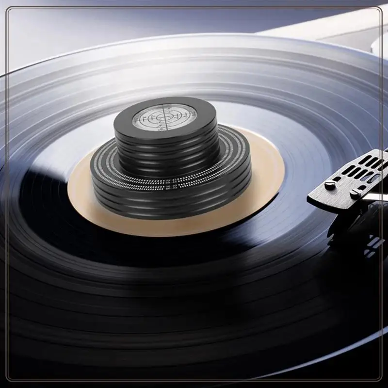 レコード重量 LP ビニールレコードクランプレベルターンテーブルスタビライザー振動プレーヤー交換部品アクセサリーブラック
