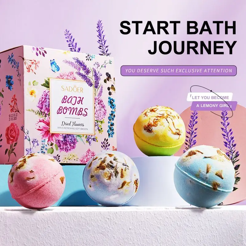 

Floral Explosion Bath Ball Set Deodorant Cleanser Bath Ball With Long-lasting Fragrance