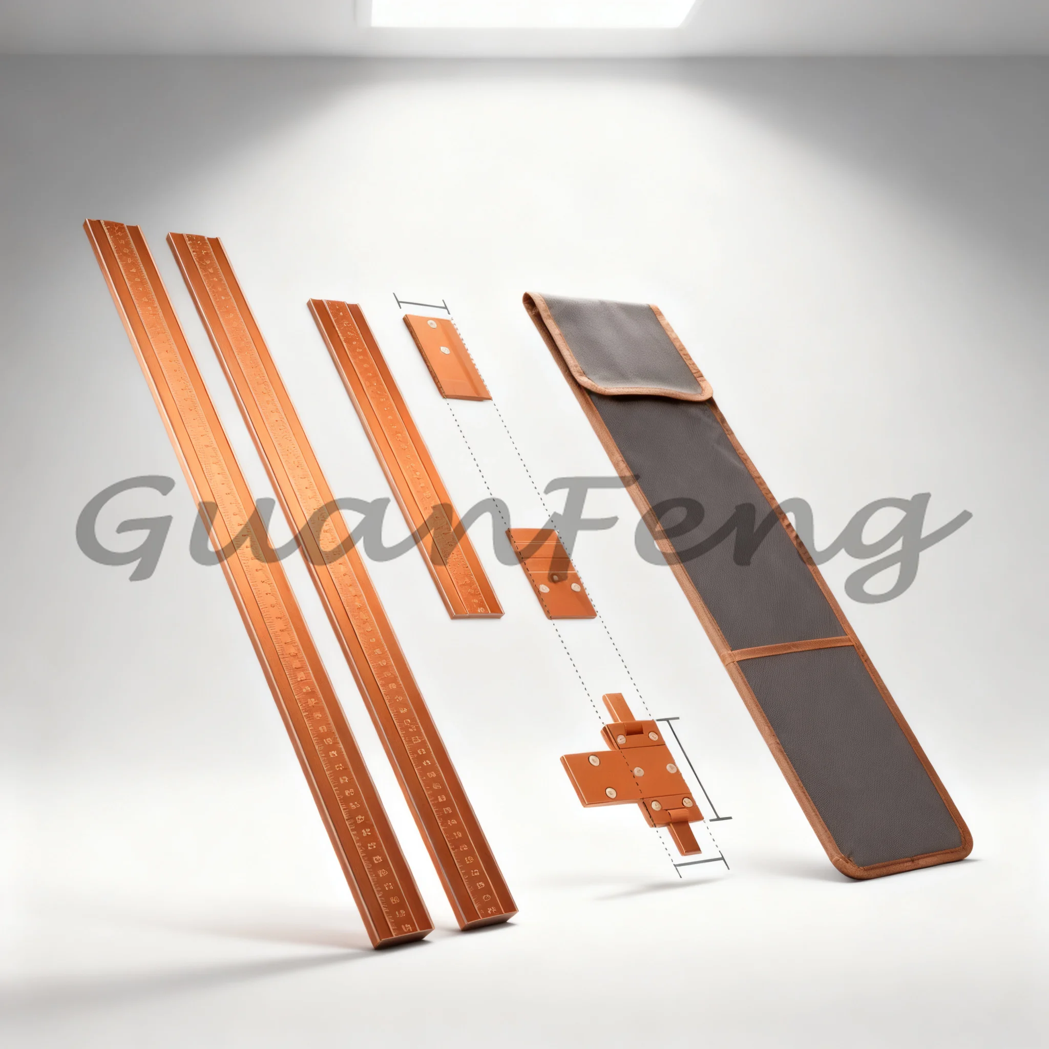 Upgraded Cross Positioning Ruler for Woodworking, Adjustable Splicing Trimmer Positioning Tool