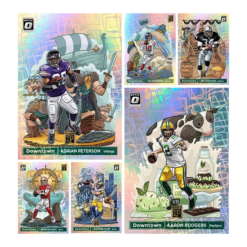 

Homemade Diy Panini Rugby Star Card Aaron Rodgers Bo Jackson Cooper Kupp Eli Manning Character Collection Card Toys Gift