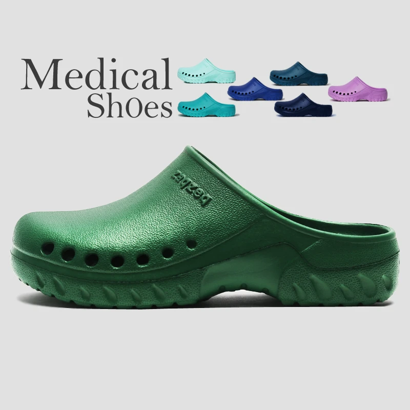 

Medical Slippers Operating Room Klapki Medyczne Women Breathable Non-slip Nurse Shoes Laboratory Clogs Men Doctor Hospital Shoe