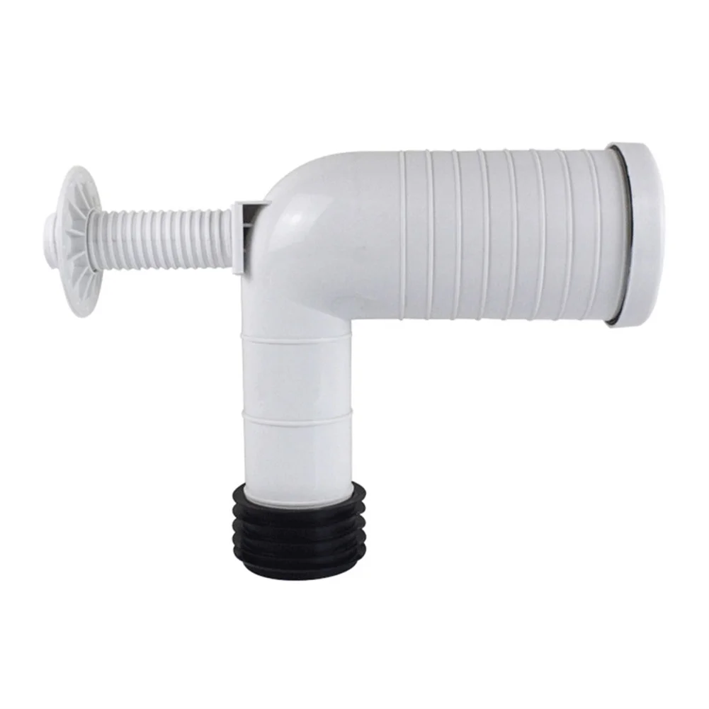 For Toilet For Bathroom Sink PP Elbow Connector Toilet Drain Pipe Bathroom Installation 90 Degree Drain Pipe Design