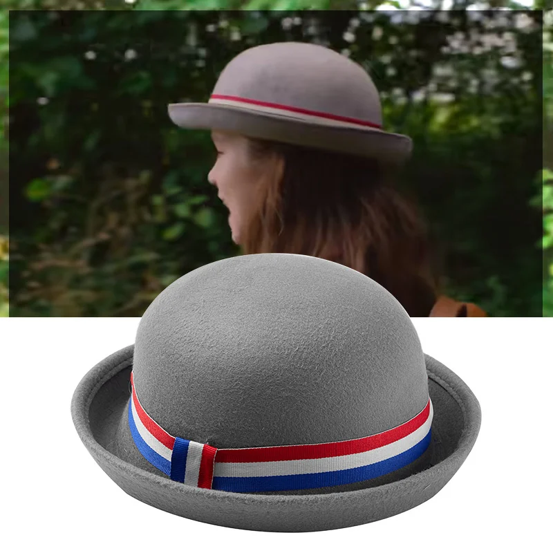 

Movie Matilda the Musical Grey Cosplay Hat Unisex Felt Hat Halloween Carnival Party Prop