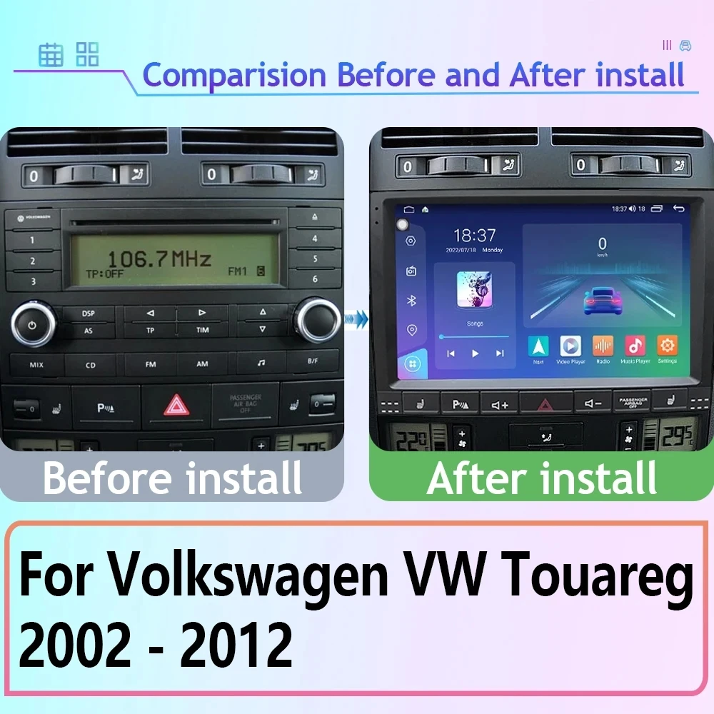 Android Radio For Volkswagen VW Touareg 2002-2012 Mirror Link Car Multimedia Player Android Auto Wireless GPS Navigation 8 Core