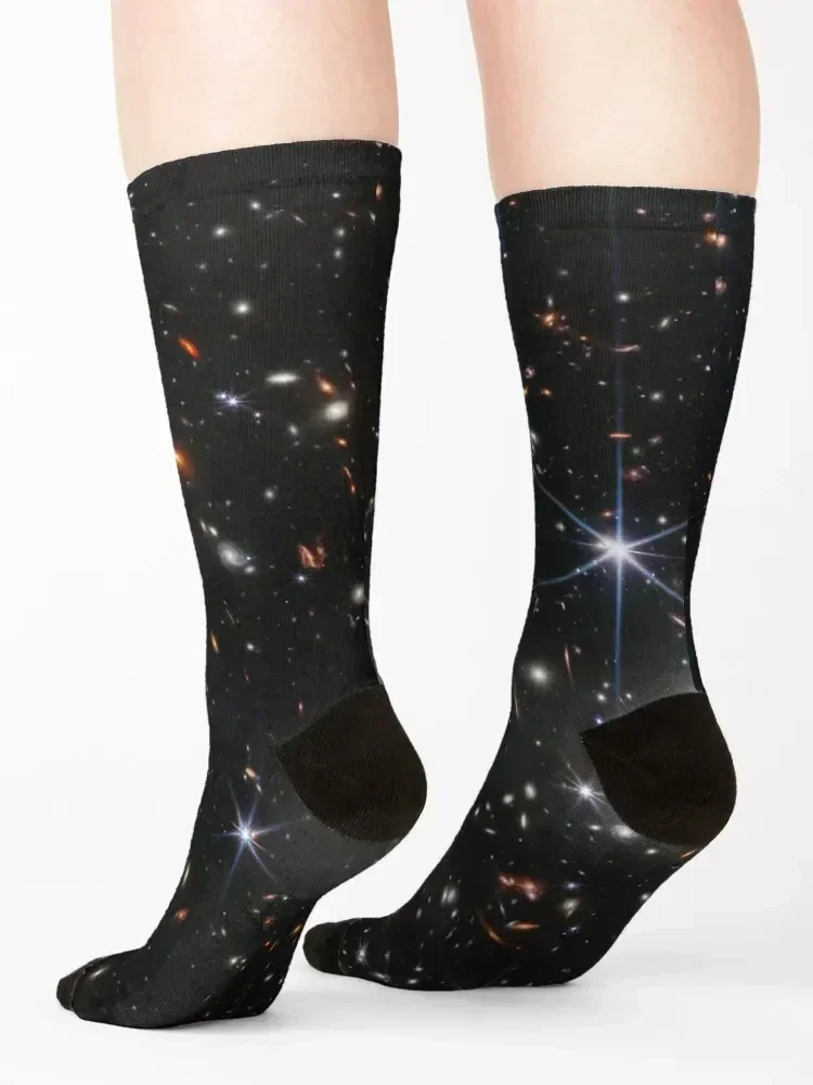 James Webb's First Deep Field (James Webb/JWST) - Space Poster Socks designer brand football luxe with print Socks Man Women's