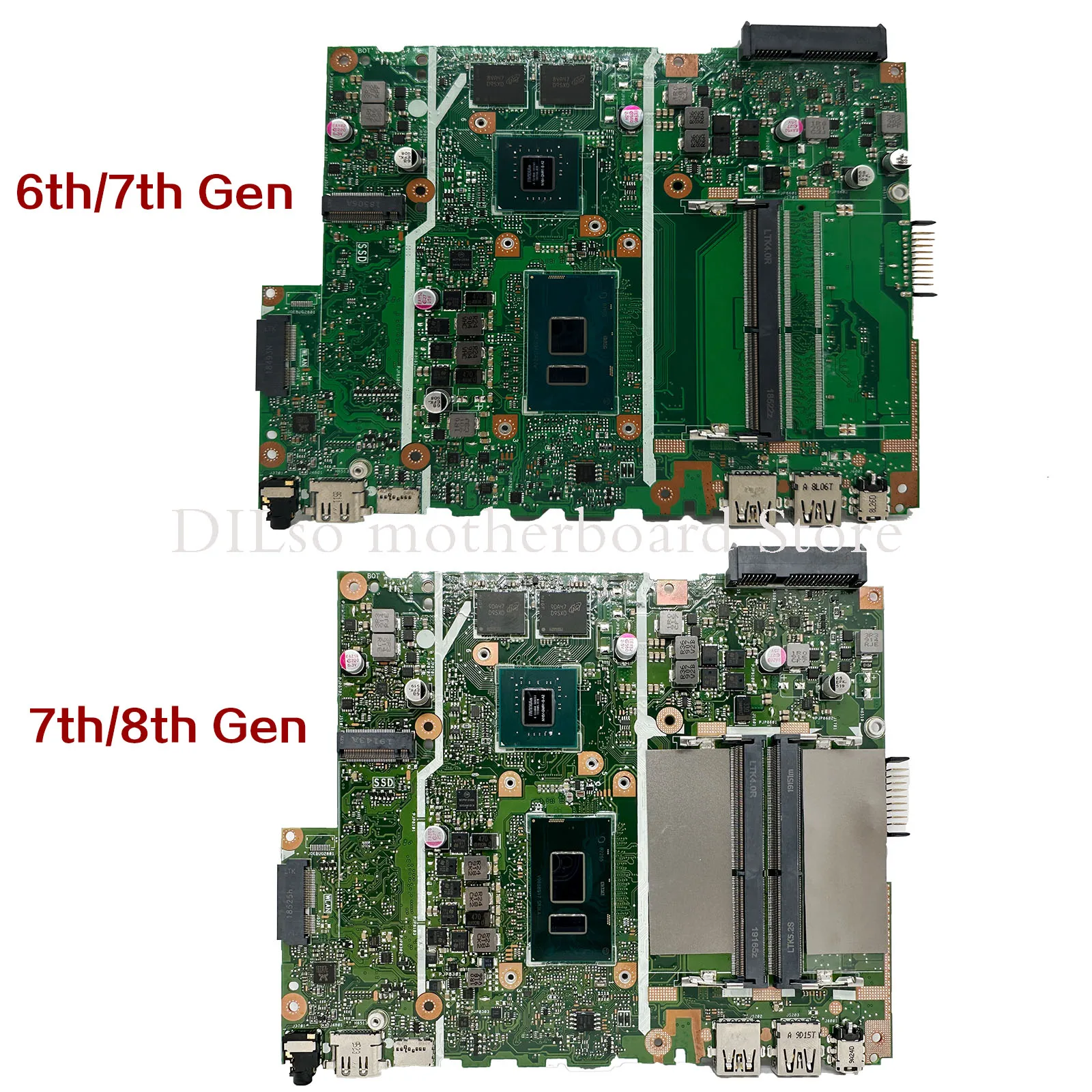 KEFU X507UBR Motherboard For Asus X507U X507UB X507UFR X507URA Y5000UB Laptop Motherboard I7-8550 I5-8250U I3-8130U 100% Working