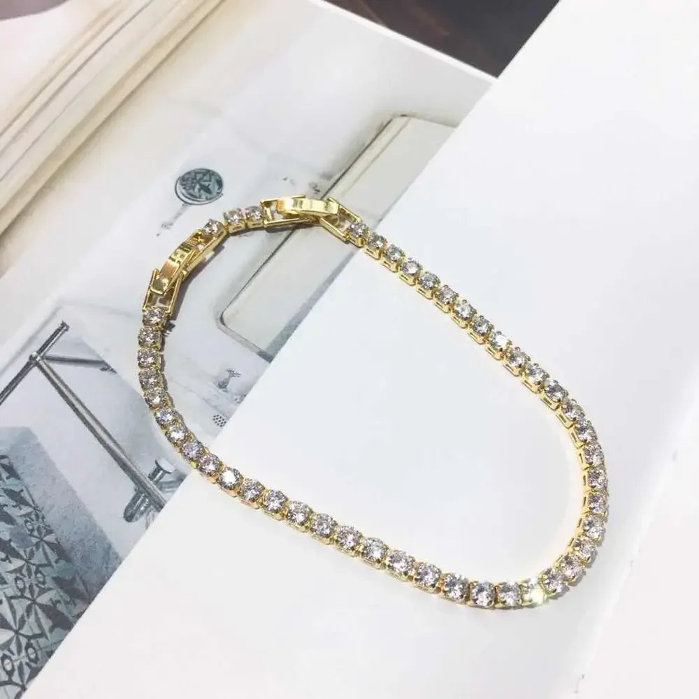   سوار الزركون المكعب من الفضة عيار 925 للنساء