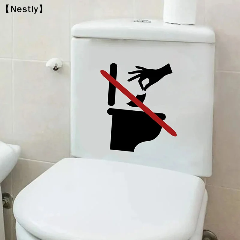 Warning Signs Toilets Are Prohibited From Throwing Garbage Car Stickers Schools Hospitals Factory Toilet Stickers PVC 〔Nest〕