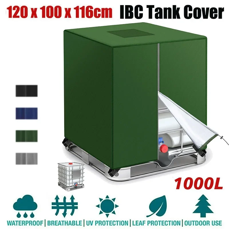 Чехол для IBC-контейнера 1000 л, алюминиевый, водонепроницаемый и пылезащитный, для резервуаров для дождевой воды, из ткани Оксфорд 210D, с УФ-защитой