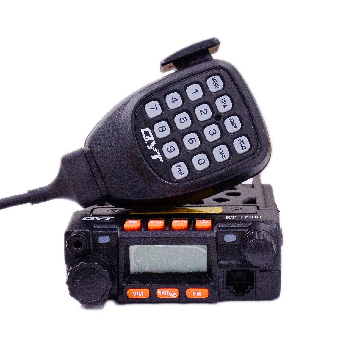 QYT KT8900 Mobile Transceiver Dual Band VHF UHF 25W Max Mini Car Radio Keyboard PTT Microphone Intercom Wireless Communication