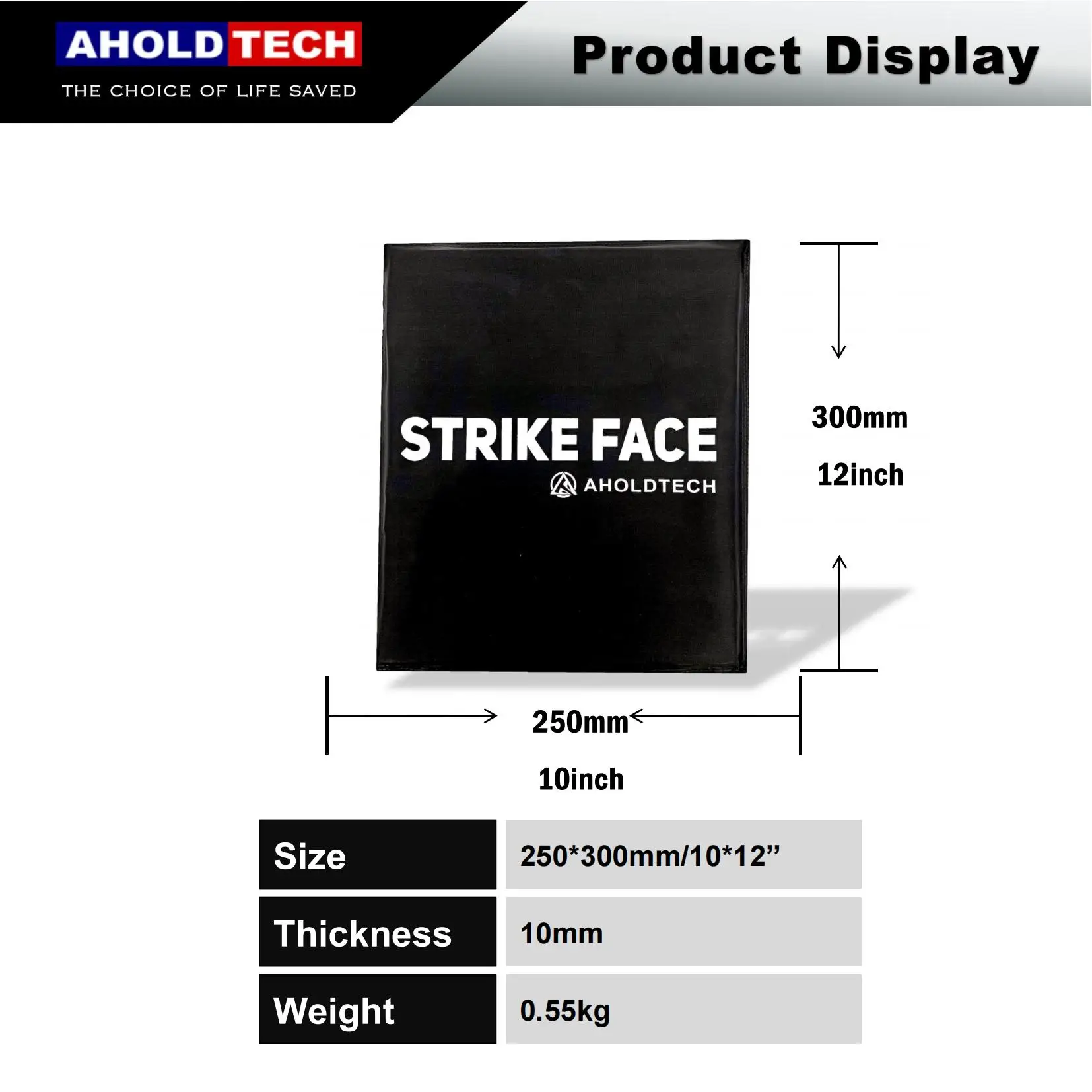 Aholdtech Lightweight Soft Armor Panel, Bulletproof Placa Balística para a Polícia de Combate do Exército, Soft, MT, ISO, NIJ III, 3A, 10x12