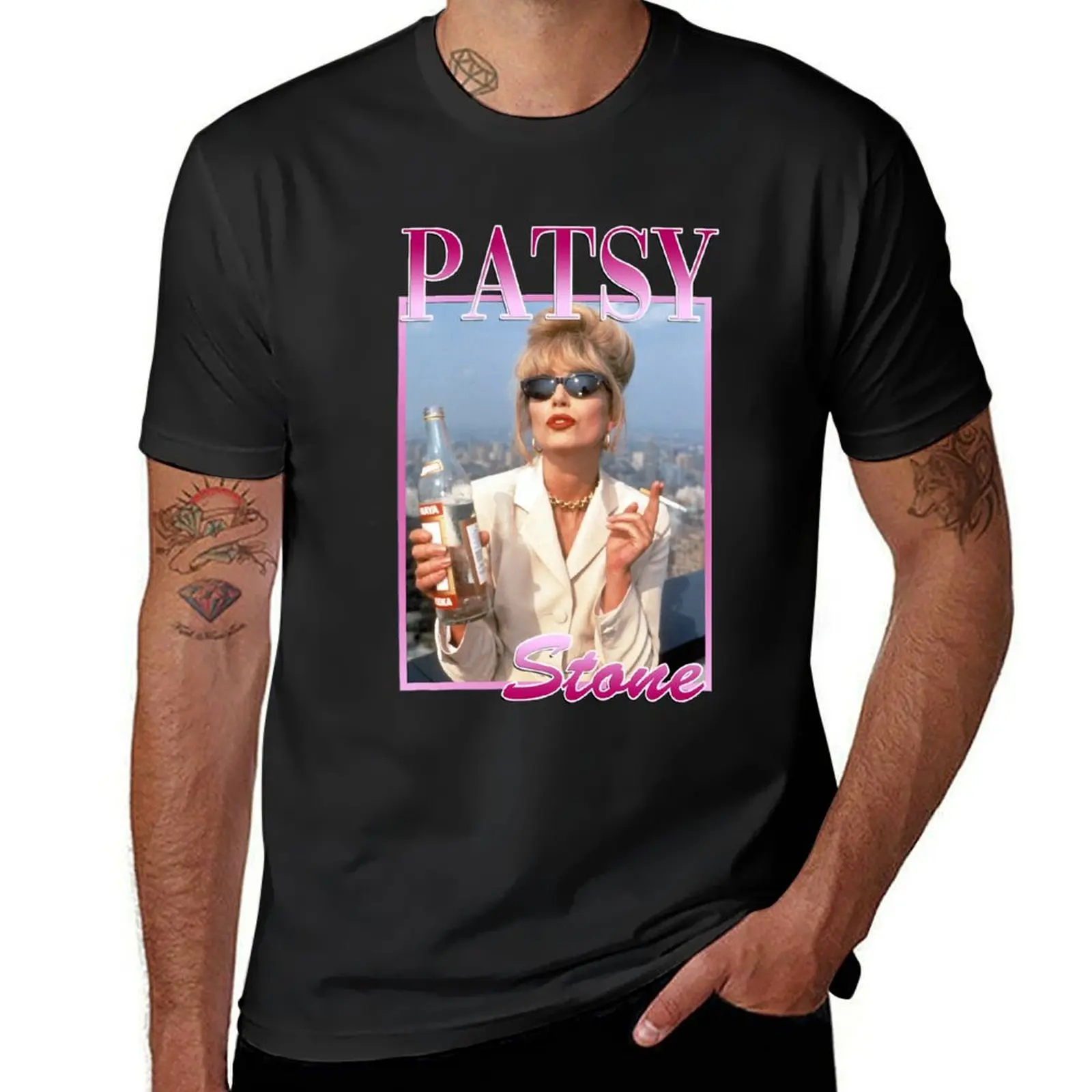 

Patsy Stone Ab Fab T-Shirt tees Short sleeve tee boys animal print boys whites men t shirt