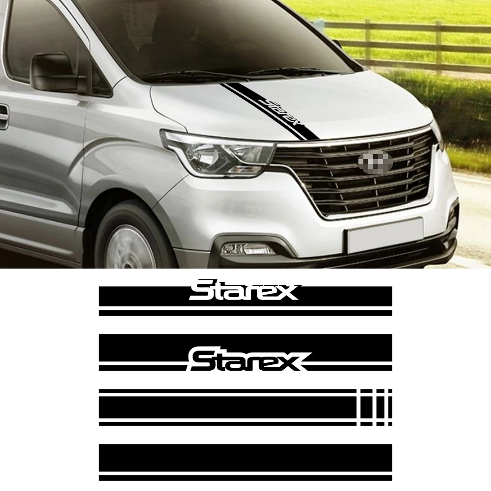 Van Hood Stickers For Hyundai Grand Starex H1 Royale H200 H300 A1 Satellite Camper Car Vinyl Style Decor Decals Auto Accessories