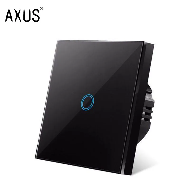 AXUS EU Touch Schakelaar AC100-240V Led backlight Panel Gehard Kristalglas wandlamp sensorische Schakelaars 1/2/3 Gang Interruttore