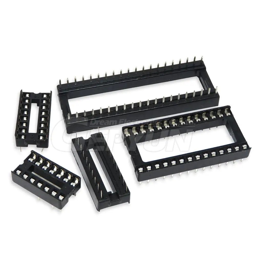 10PCS IC socket square hole Narrow Wide DIP6 DIP8 DIP14 DIP16 DIP18 DIP20 DIP24 DIP28  6PIN 8PIN 14PIN 16PIN 18PIN 20PIN 24PIN