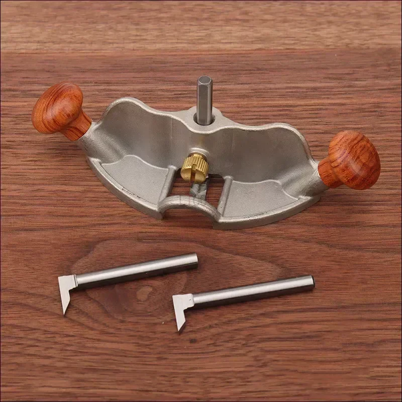 Woodworking Planer Handheld Small Bottom Cleaning Router Plane with Adjustment Knob Manual Slotting Planer DIY Tool