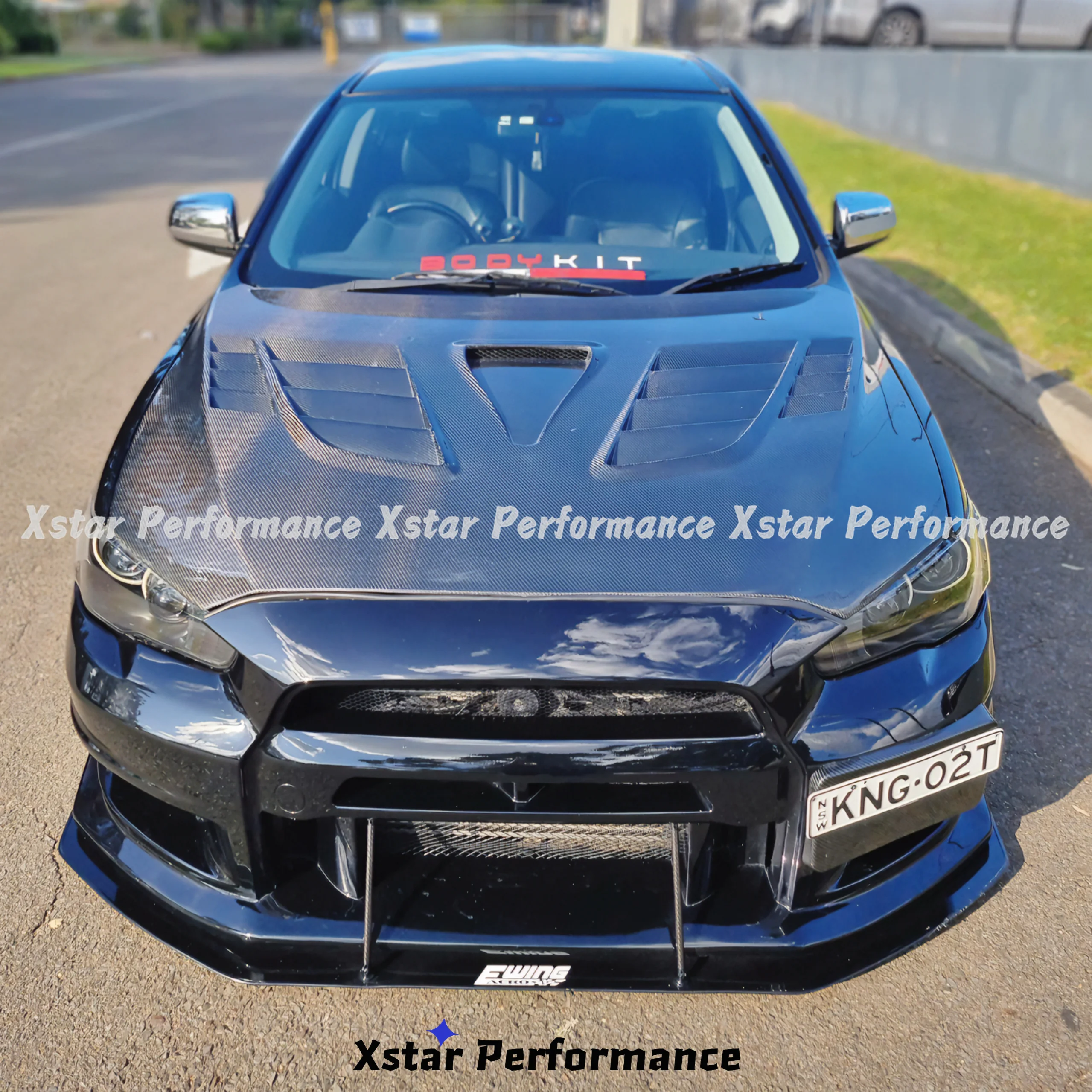 Vari Vrs Ver2 Style Carbon Fiber Hood Bonnet For Mitsubishi Lancer Evolution Evo 10 Evo X