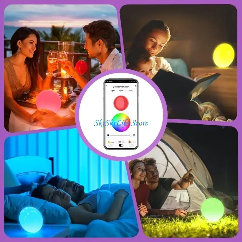 

E65E модернизированная настольная лампа, Dimmable App-Control-Control Wi-Fi/Bluetooth-совместимая лампа с 9 режимами сцены для