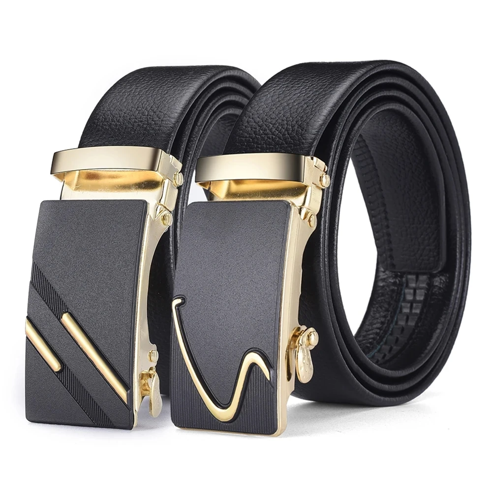 Fashion Business Men's Belt Genuine Luxury Brand Belt Metal Buckle Belt High-Quality PU Leather Soft Belt With Cargo Pants Jeans