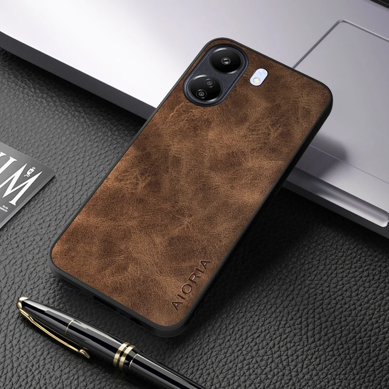 Case For Xiaomi Redmi 13C Luxury PU Leather Skin Cover  For Poco C65 Case