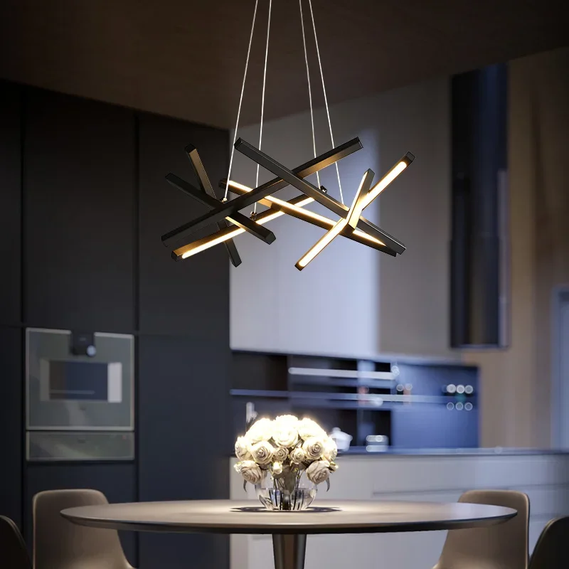 

modern led chandelier for living room Kitchen personality line dining room bedroom minimalist replica designer indoor lighting