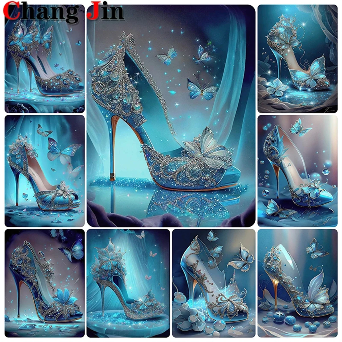 

New 2023 Fantasy Princess Shoes Diamond Painting Dream Diamond Mosaic Diy Full Drill Cross Stitch Kit Embroidery Home Decor Gift