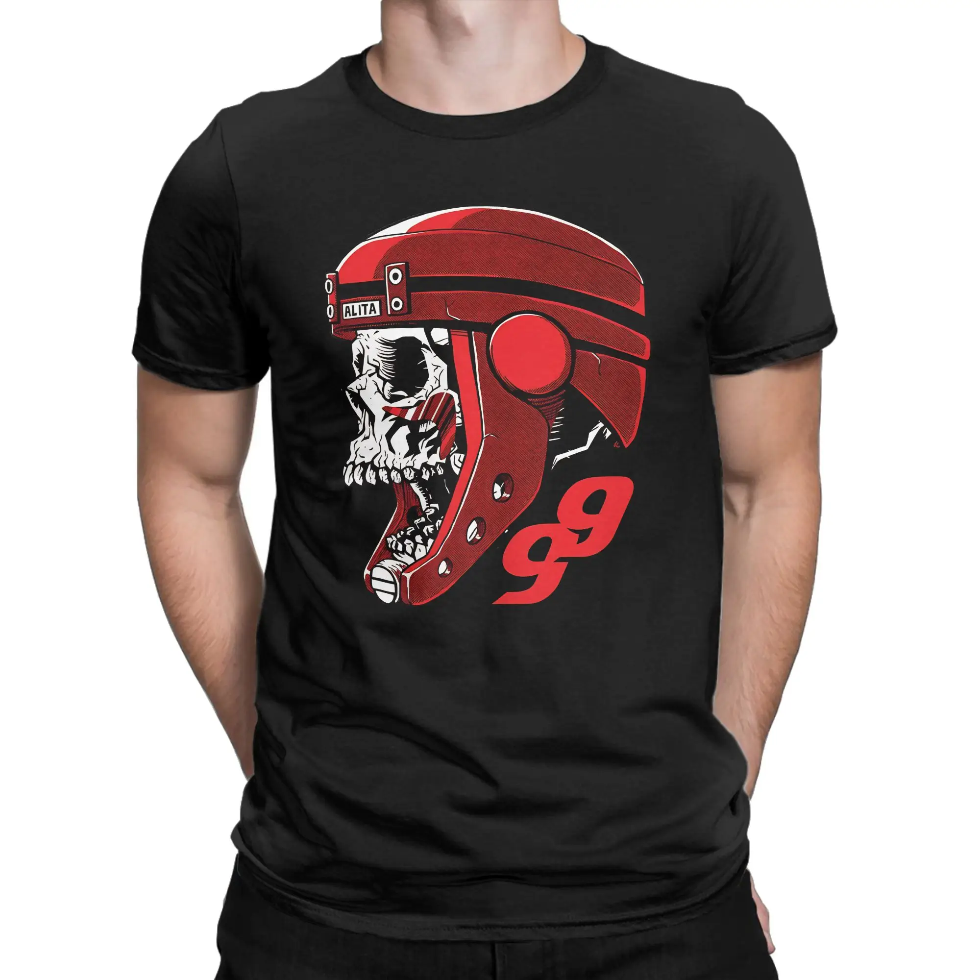 Motorball Skull 99 Classic Battle Angel Alita Novelty 100% Cotton T-Shirt Tees Tops For Men