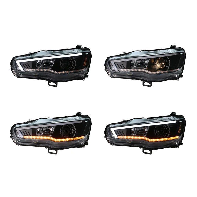 DRL Lamp Car OEM Car Head Light Modify Semi-assembly LED Xenon Headlight for Lancer 2008-2016
