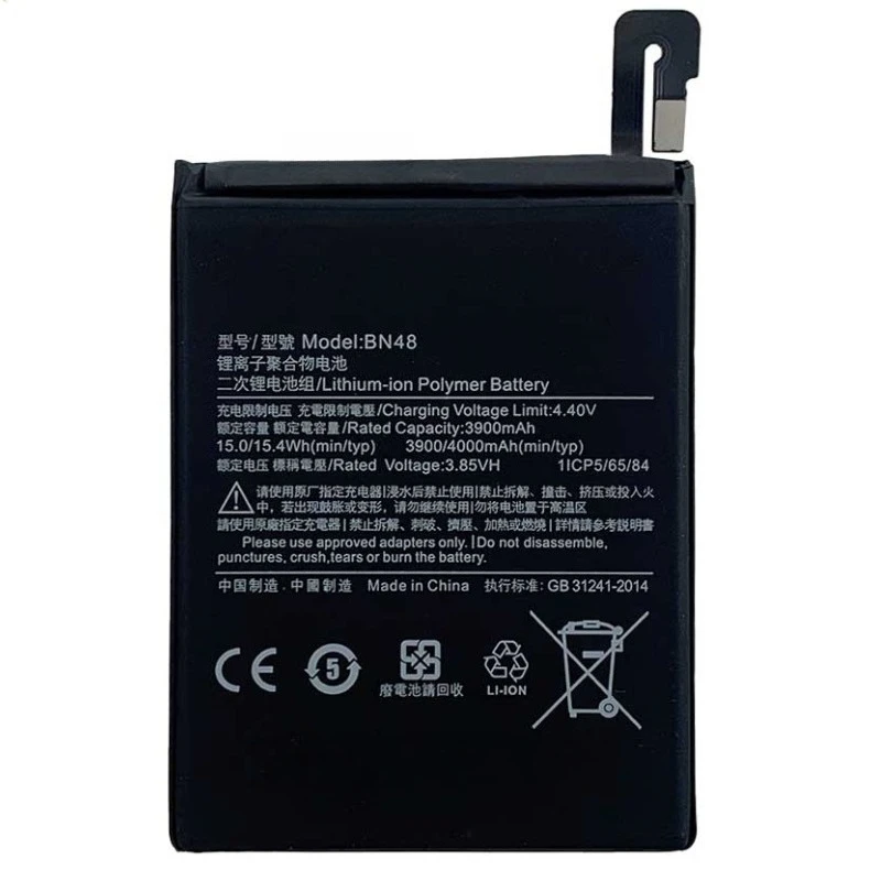 2 pezzi per Xiaomi Redmi Note 6 Pro 6Pro Riso rosso Note6 Pro Batteria del telefono 4000mAh BN48 Batteria