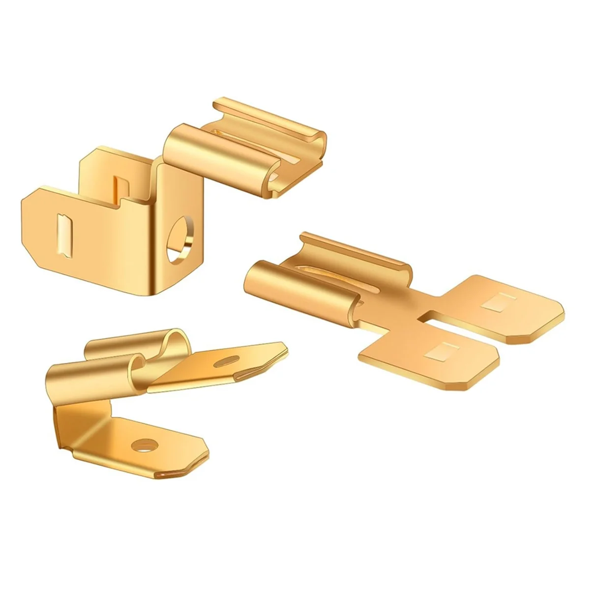 T88C 60 Buah Kit Pemisah Konektor Sekop Listrik, 1/4 Inci 2 Pria dan 1 Tab Betina Konektor Pemutus Cepat Sekop