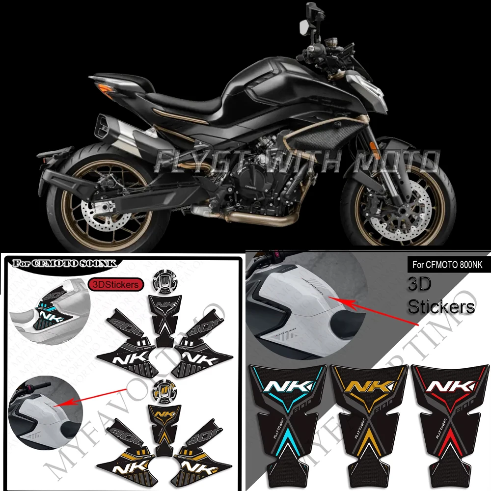 

For CFMOTO CF MOTO 800NK 800 NK Motorcycle Tank Pad Side Grips Gas Fuel Oil Knee Protector Stickers Decals