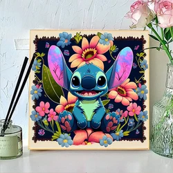 Disney 5D DIY Diamond Painting Cartoon Stitch Flower Full Round Drill Hamdmade Mosaic Home Decoration Gift For Kids