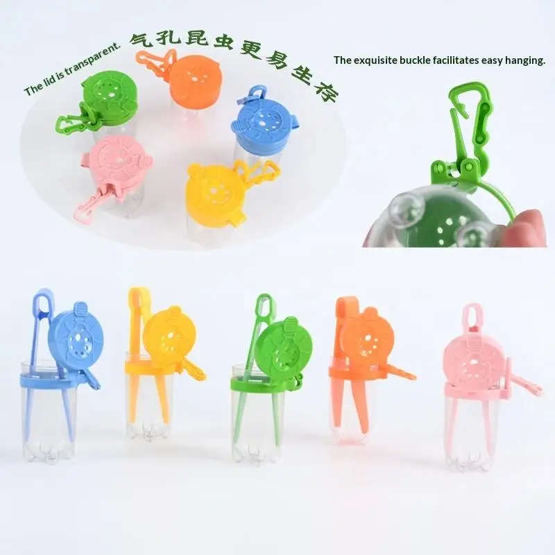 1/5 Sets Natural Exploration Tool Insect Observation Jar Feeding Box Capture Net Insect Catching Tweezers For Male And Female