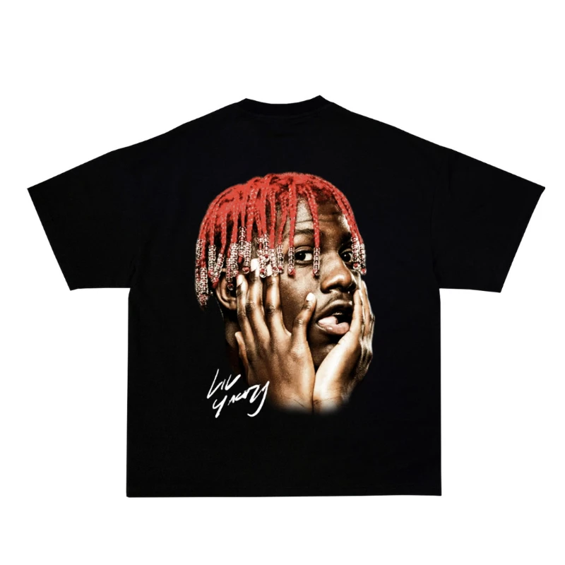 

Хлопковая футболка Lil Yachty Rapper унисекс для мужчин и женщин, повседневные топы в стиле хип-хоп, летняя футболка с круглым вырезом и короткими рукавами с рисунком океана, большой размер