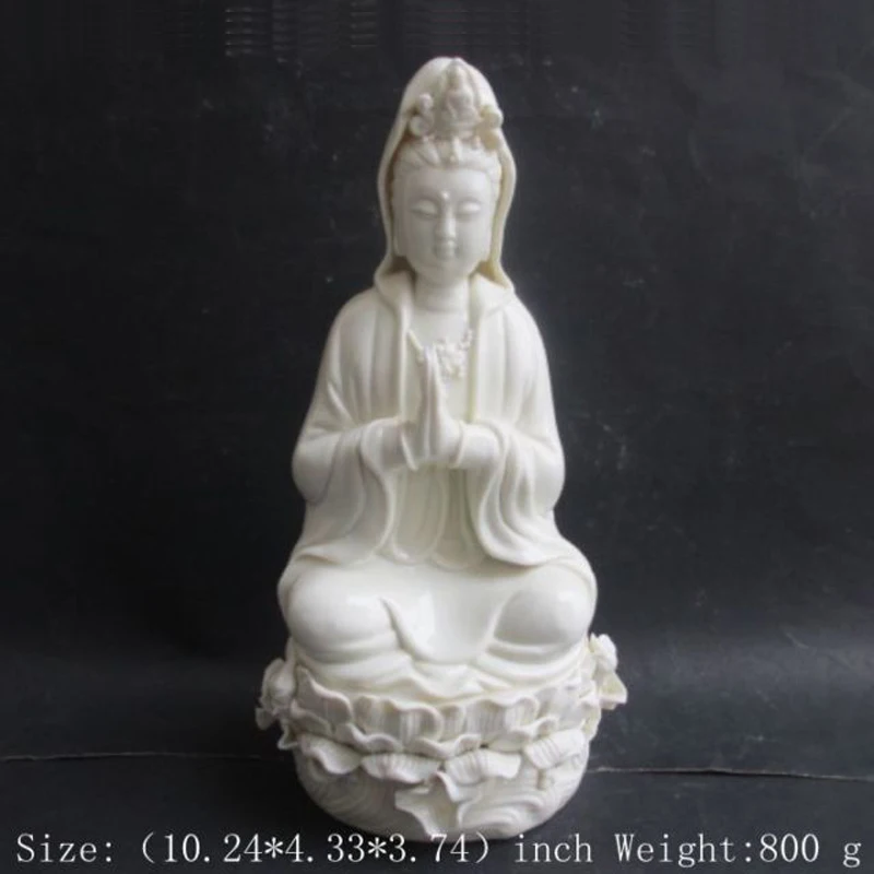 

26 cm */ China dehua white porcelain goddess guanyin bodhisattva.