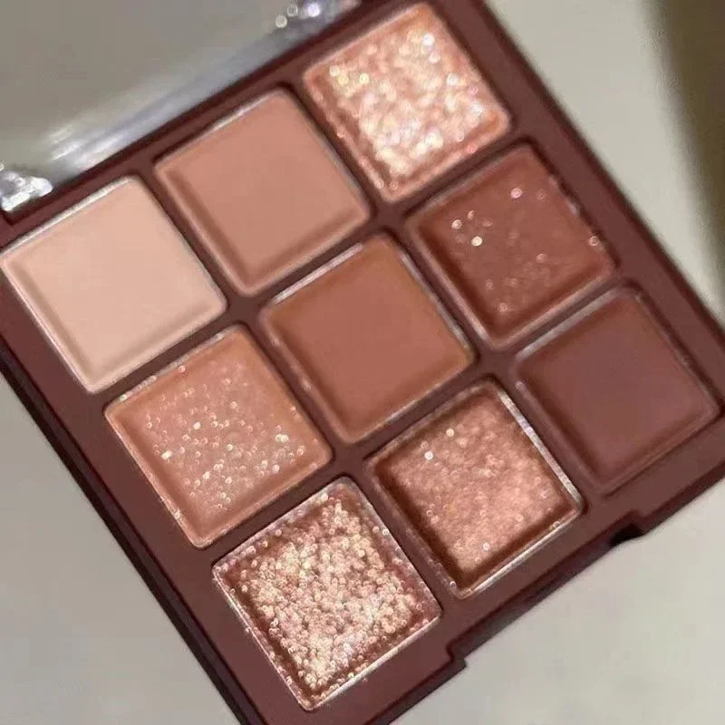 Mocha Chocolate-Paleta de Sombra de 9 Cores, Matte, Perolado, Acabamento Brilhante, Maquiagem, Sombra, Marrom, Cor Nua, Tom